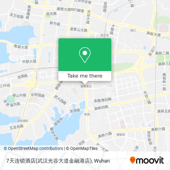 7天连锁酒店(武汉光谷大道金融港店) map