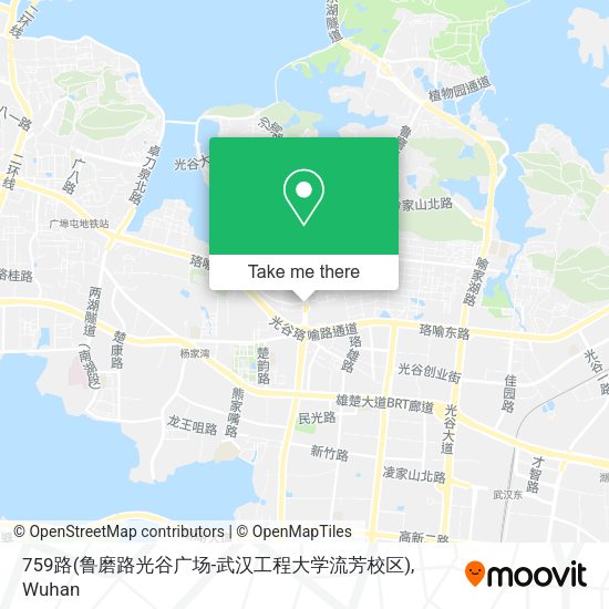 759路(鲁磨路光谷广场-武汉工程大学流芳校区) map