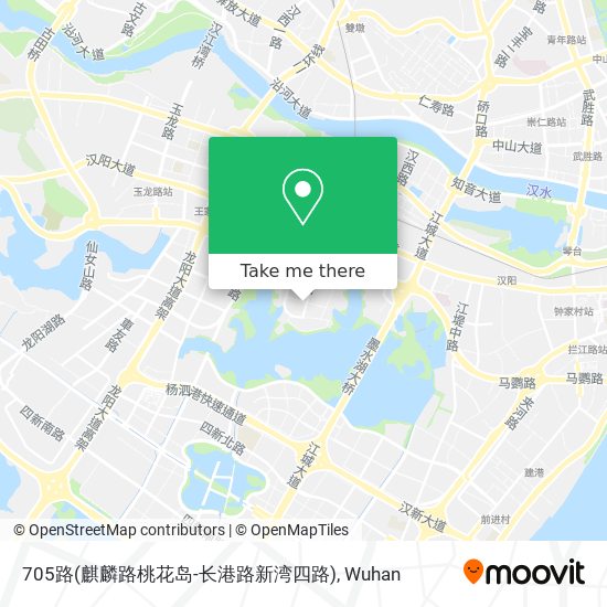 705路(麒麟路桃花岛-长港路新湾四路) map