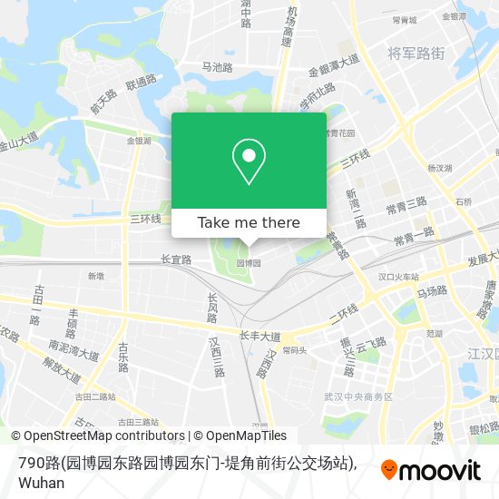 790路(园博园东路园博园东门-堤角前街公交场站) map