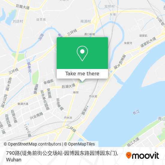 790路(堤角前街公交场站-园博园东路园博园东门) map