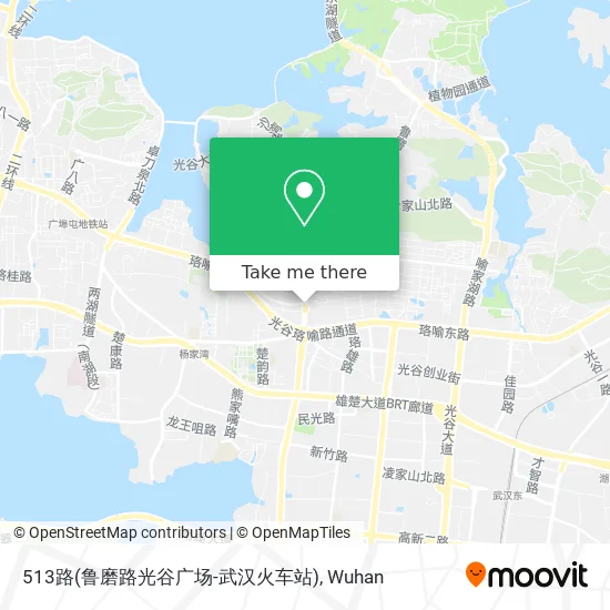 513路(鲁磨路光谷广场-武汉火车站) map