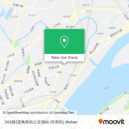 265路(堤角前街公交场站-河清街) map