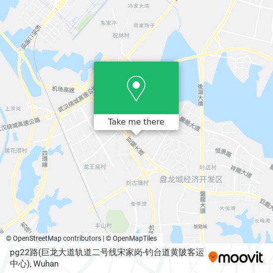 pg22路(巨龙大道轨道二号线宋家岗-钓台道黄陂客运中心) map