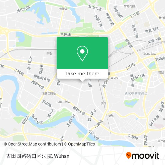古田四路硚口区法院 map