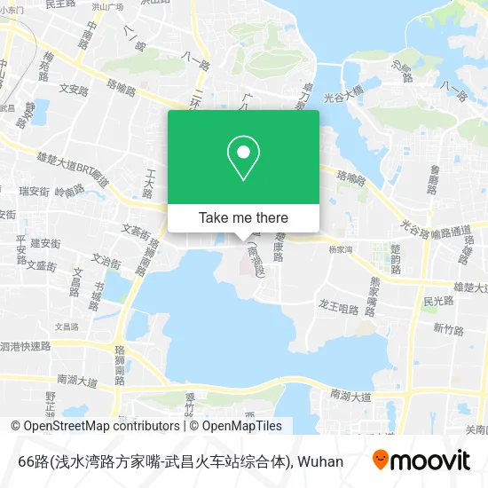 66路(浅水湾路方家嘴-武昌火车站综合体) map