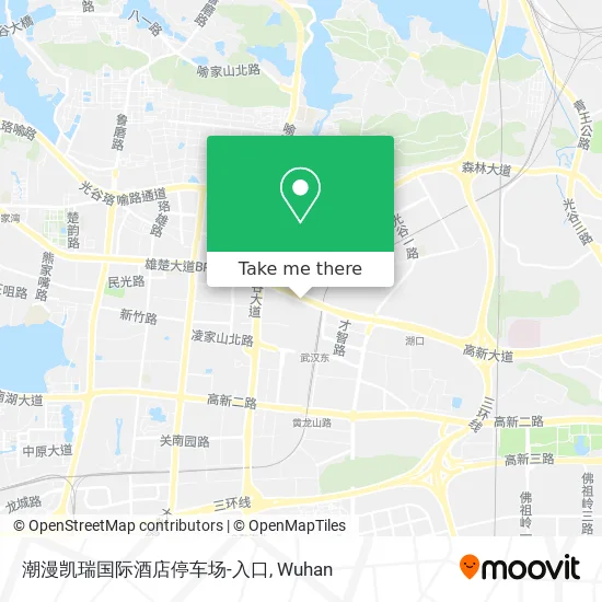 潮漫凯瑞国际酒店停车场-入口 map