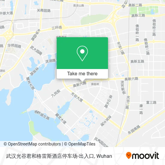武汉光谷君和格雷斯酒店停车场-出入口 map