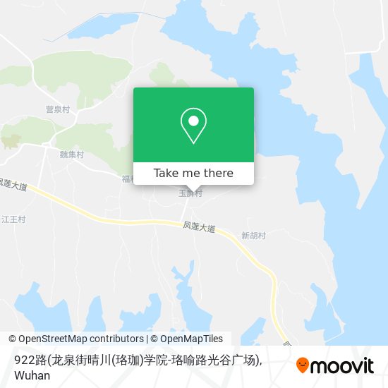 922路(龙泉街晴川(珞珈)学院-珞喻路光谷广场) map