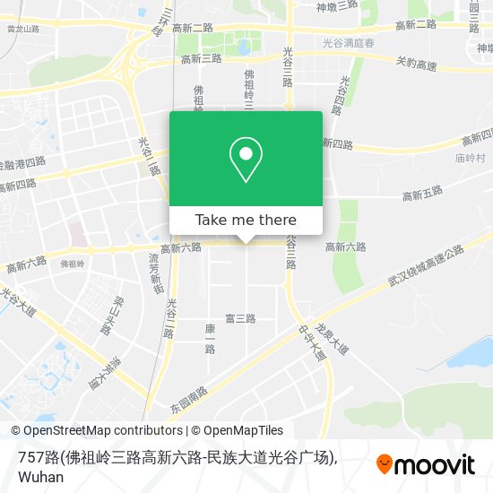 757路(佛祖岭三路高新六路-民族大道光谷广场) map