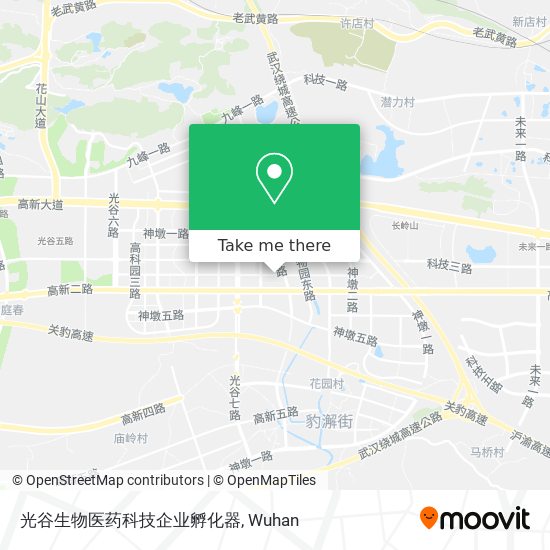 光谷生物医药科技企业孵化器 map
