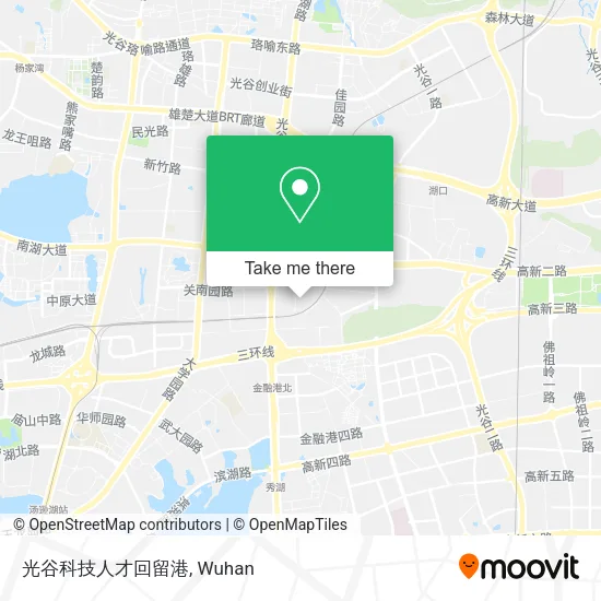 光谷科技人才回留港 map