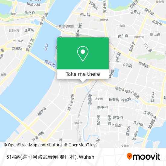 514路(巡司河路武泰闸-船厂村) map