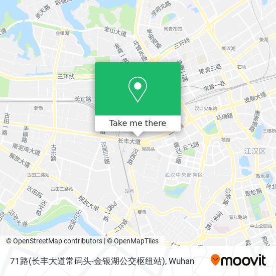 71路(长丰大道常码头-金银湖公交枢纽站) map