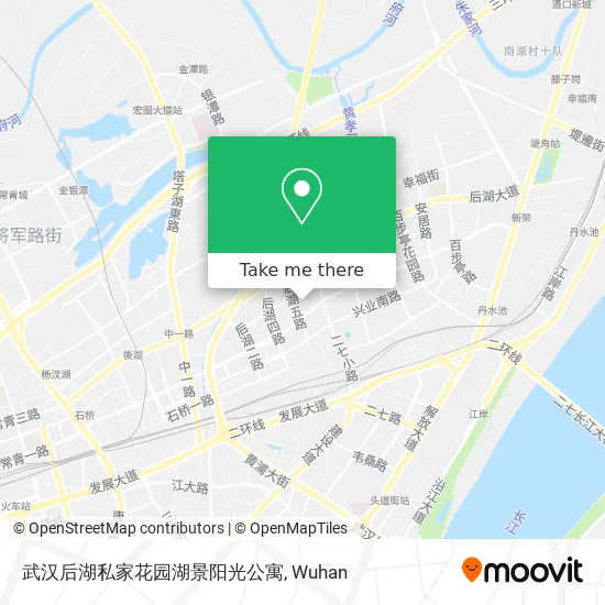 武汉后湖私家花园湖景阳光公寓 map