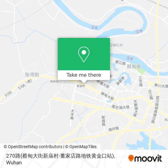 270路(蔡甸大街新庙村-董家店路地铁黄金口站) map