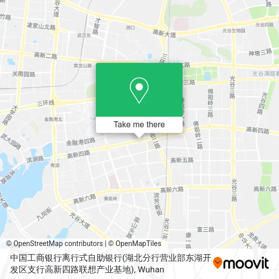 中国工商银行离行式自助银行(湖北分行营业部东湖开发区支行高新四路联想产业基地) map