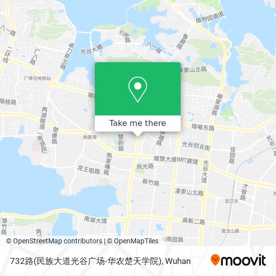 732路(民族大道光谷广场-华农楚天学院) map