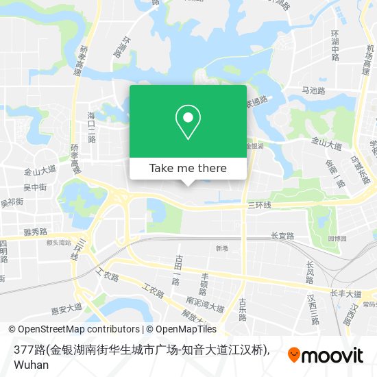 377路(金银湖南街华生城市广场-知音大道江汉桥) map