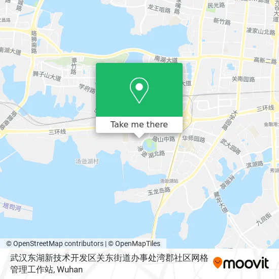 武汉东湖新技术开发区关东街道办事处湾郡社区网格管理工作站 map