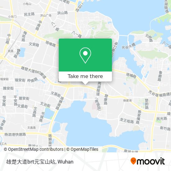 雄楚大道brt元宝山站 map