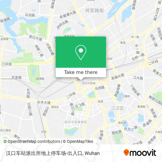 汉口车站派出所地上停车场-出入口 map