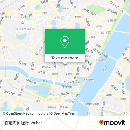 百度海鲜烧烤 map