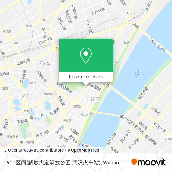 610区间(解放大道解放公园-武汉火车站) map