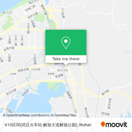 610区间(武汉火车站-解放大道解放公园) map