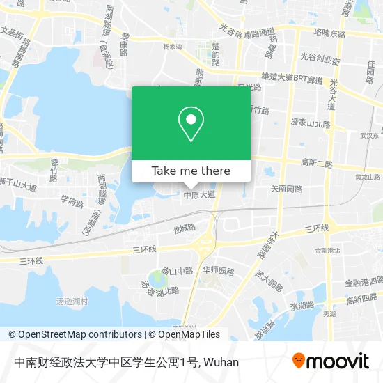 中南财经政法大学中区学生公寓1号 map