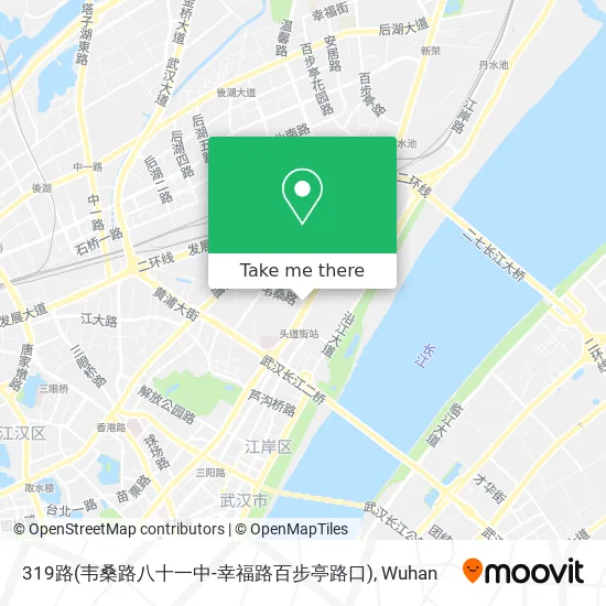 319路(韦桑路八十一中-幸福路百步亭路口) map