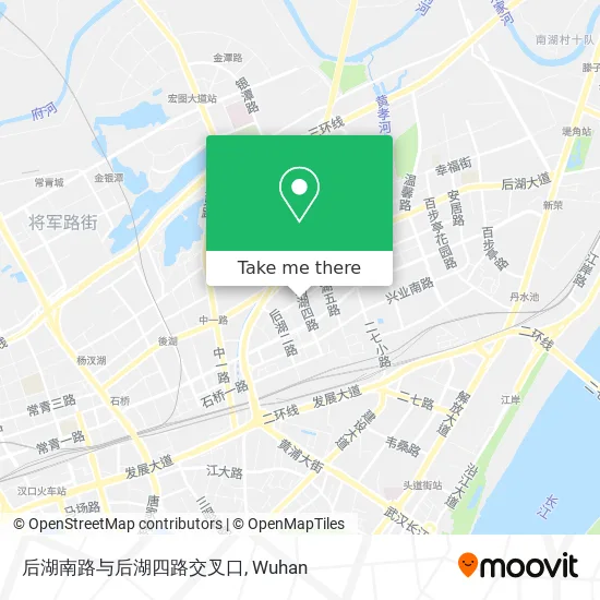 后湖南路与后湖四路交叉口 map