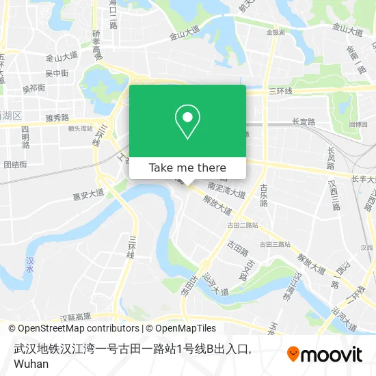 武汉地铁汉江湾一号古田一路站1号线B出入口 map
