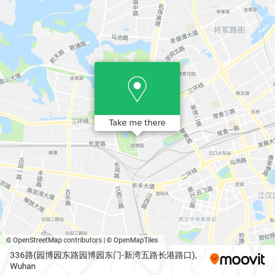 336路(园博园东路园博园东门-新湾五路长港路口) map