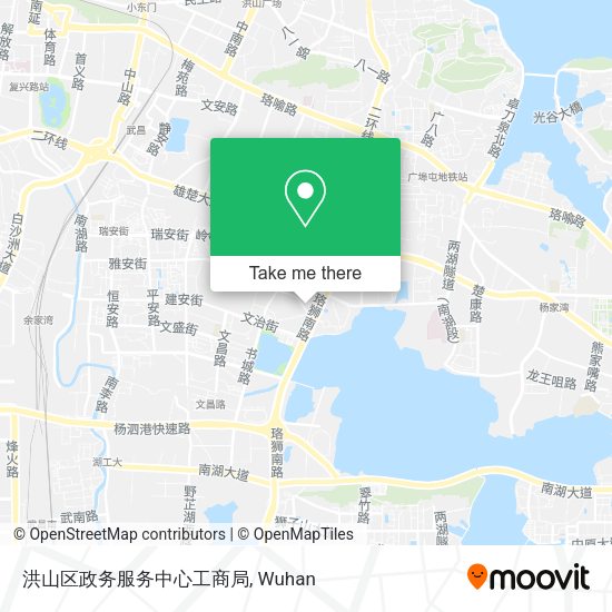 洪山区政务服务中心工商局 map