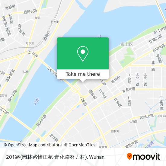 201路(园林路怡江苑-青化路努力村) map