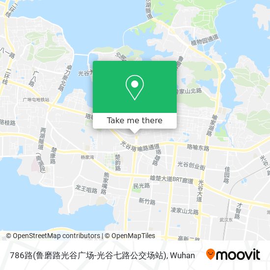 786路(鲁磨路光谷广场-光谷七路公交场站) map