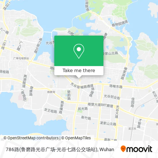 786路(鲁磨路光谷广场-光谷七路公交场站) map