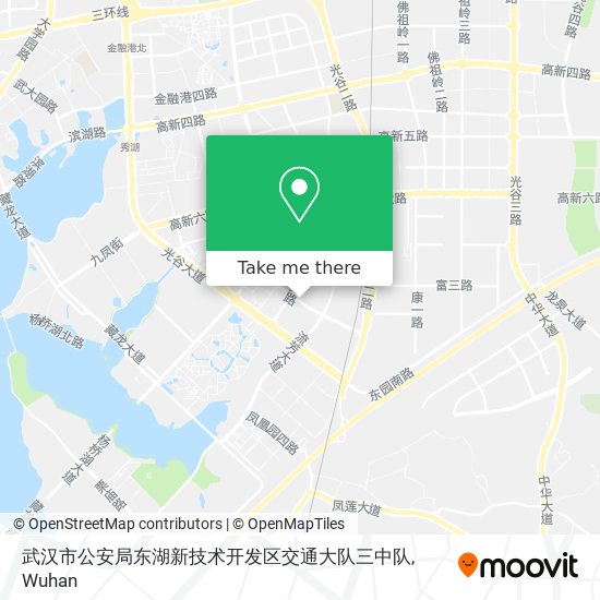 武汉市公安局东湖新技术开发区交通大队三中队 map