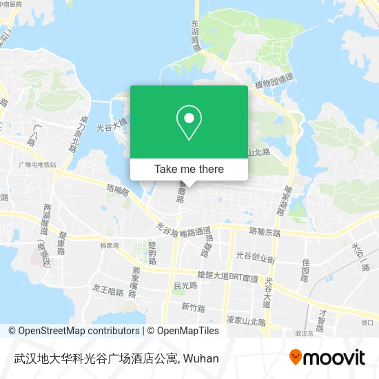 武汉地大华科光谷广场酒店公寓 map