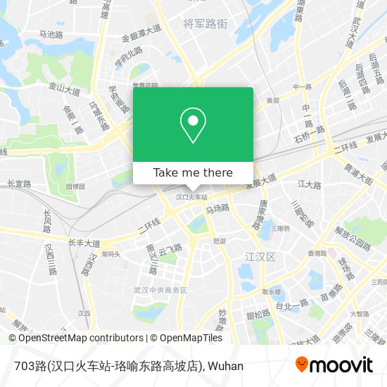 703路(汉口火车站-珞喻东路高坡店) map