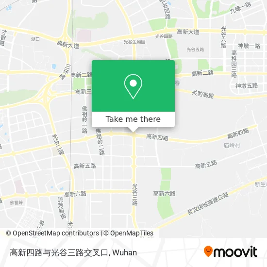 高新四路与光谷三路交叉口 map