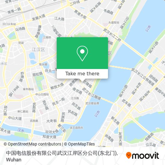 中国电信股份有限公司武汉江岸区分公司(东北门) map