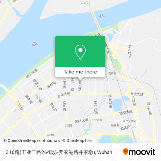 316路(工业二路26街坊-罗家港路井家墩) map