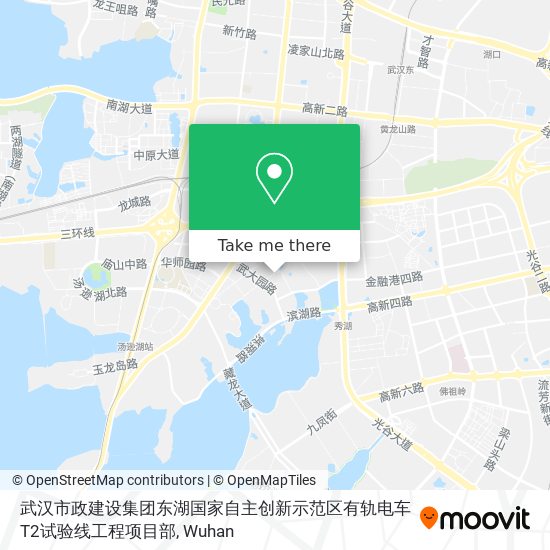 武汉市政建设集团东湖国家自主创新示范区有轨电车T2试验线工程项目部 map