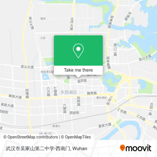 武汉市吴家山第二中学-西南门 map