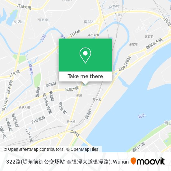 322路(堤角前街公交场站-金银潭大道银潭路) map