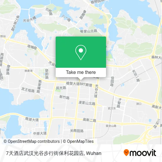 7天酒店武汉光谷步行街保利花园店 map