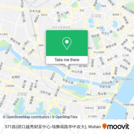 571路(硚口越秀财富中心-珞狮南路华中农大) map