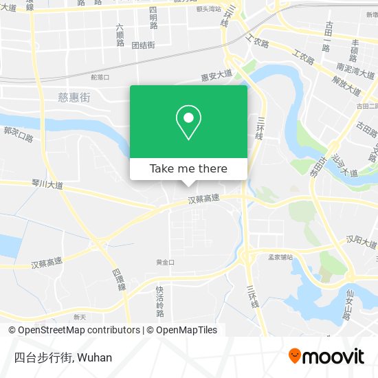 四台步行街 map